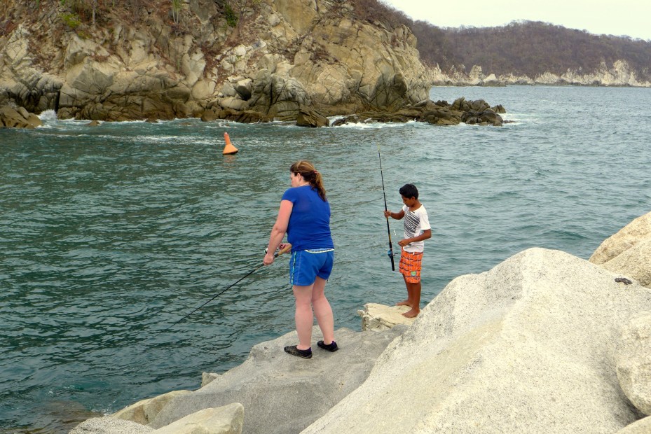 mom sneaking close to the locals to steal some tips