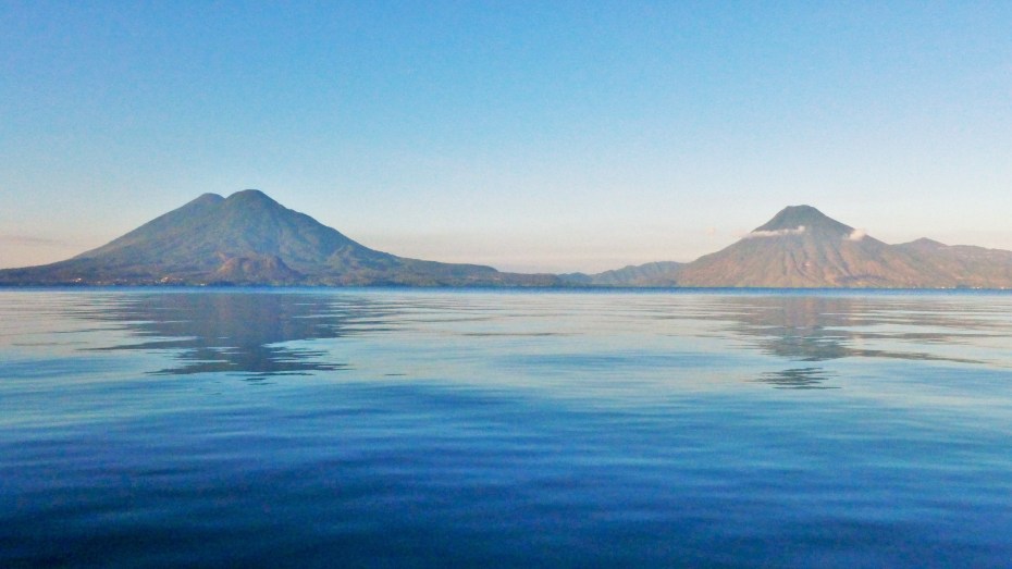 volcanoes along the lakes shorelines