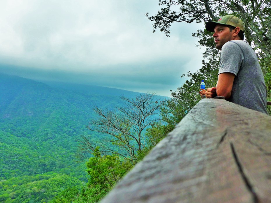 enjoying the views although it was a cloudy day with rains blowing in