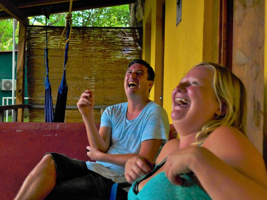 passing the time with the happy duo Regan and Sarah