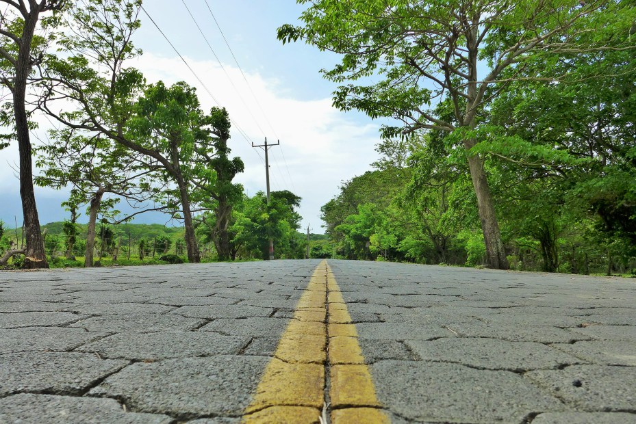 half of the roads on the island and throughout Nicaragua are all layed stone like this
