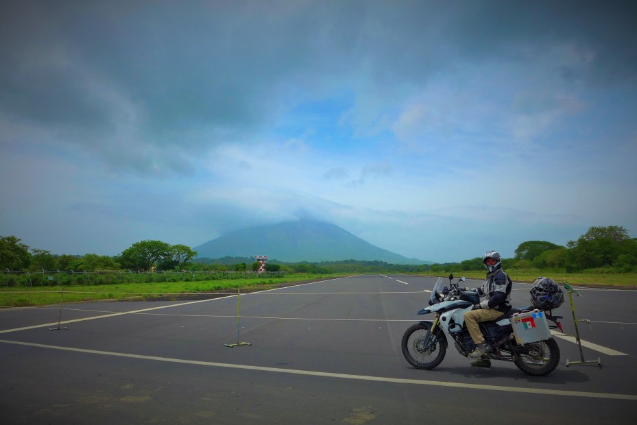volcano Concepcion seen from Ometepes airplane landing strip.