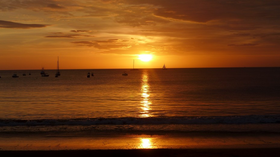 magic happens at dusk over playa Coco