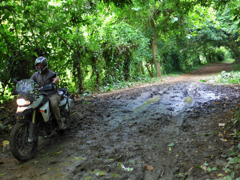 rode in part of the way until the trail got mudded out