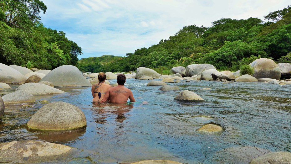 refreshing river on a hot summer day