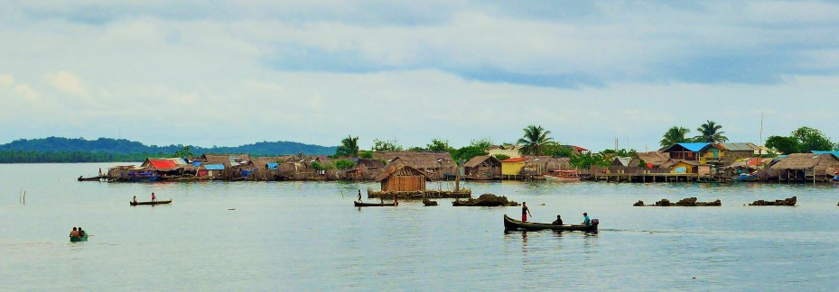 Kuna populated island in the San Blas