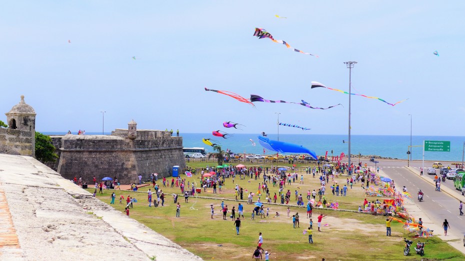 kite flying outside the city walls