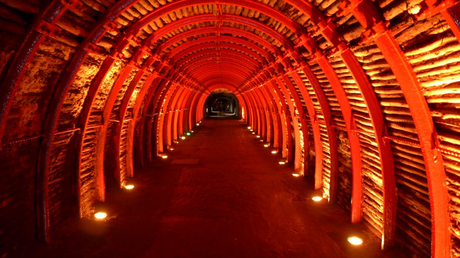 tunnel leading into the salt mine