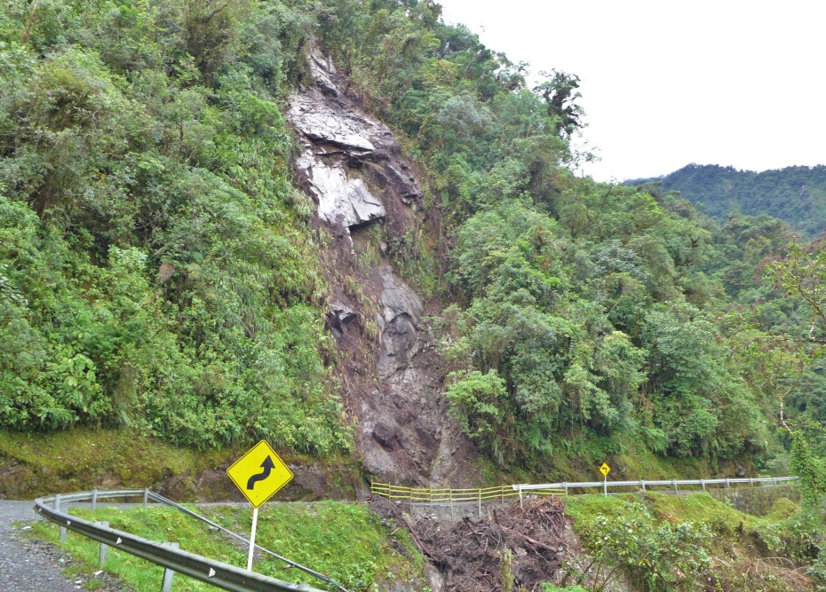landslides punish the roads up here