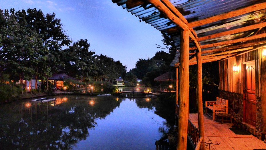 view from our bungalow at piranha park