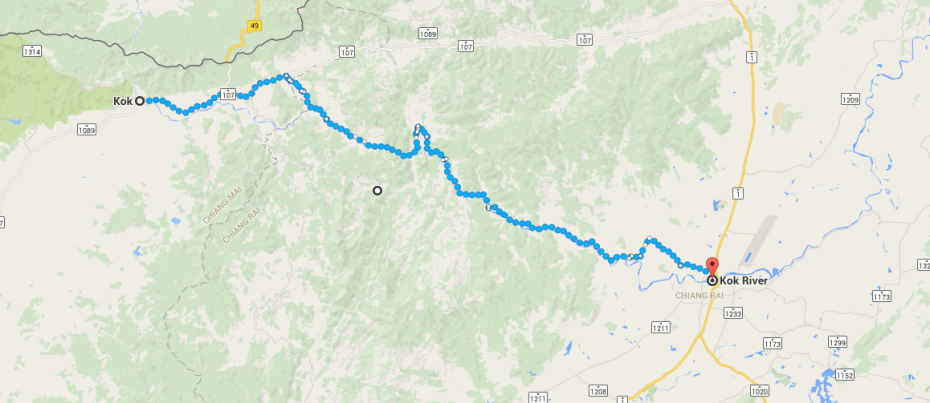 our path down the Kok river