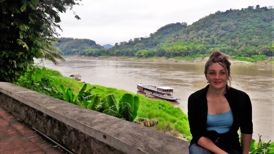 the Mekong river fingers its way in and out of Luang Prabang