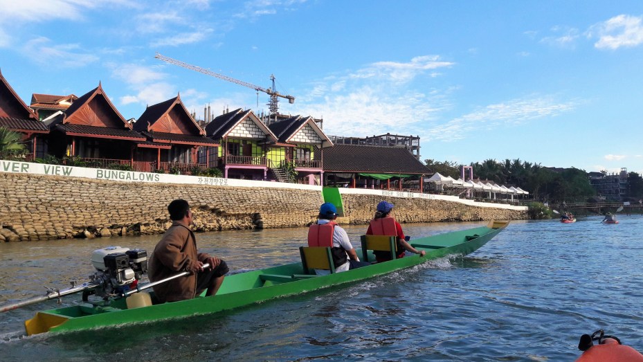 Others choose alternative means of transport down stream