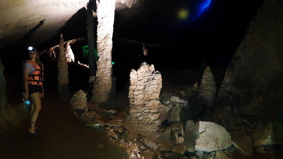 stone structures along the walking path