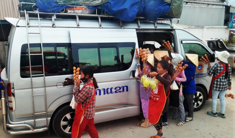 Trust me the competition is steep and apparently yelling louder then the other women increases the chance of a sale... It's chaos every 20 minutes on our bus.