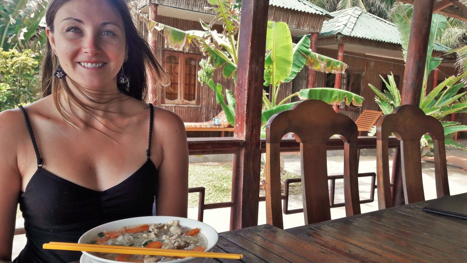 Breakfast at the hotel before hitting the beach.