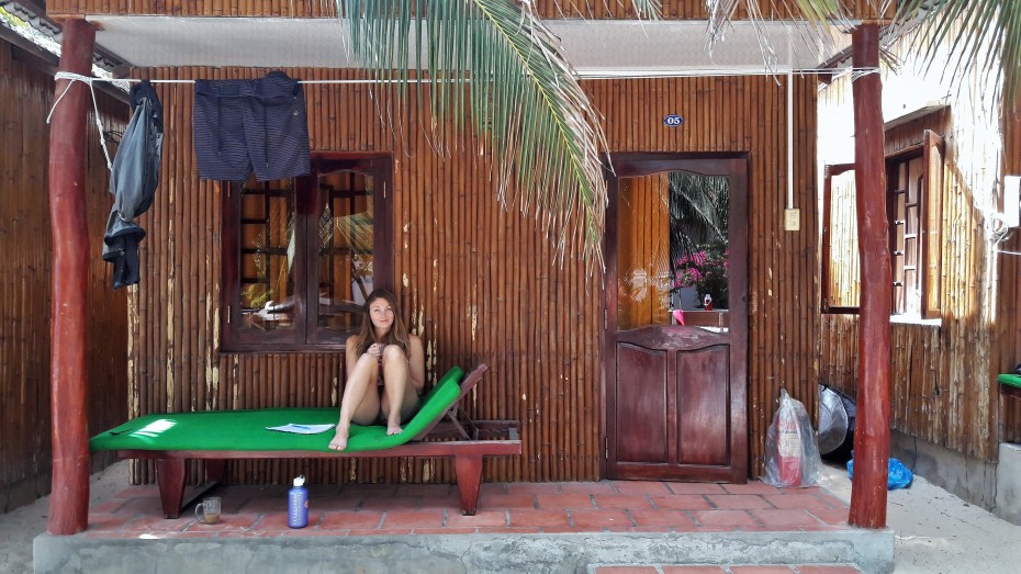 comfy bungalow where we will ride out the Chinese new year.