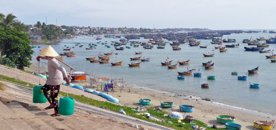 This woman made numerous trips up and down theses stairs collecting water while we were there.