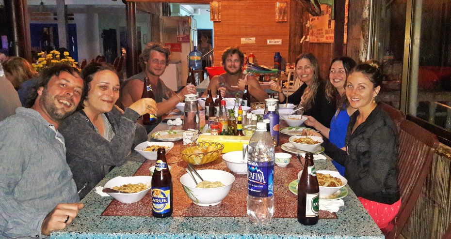 dinner time with new friends